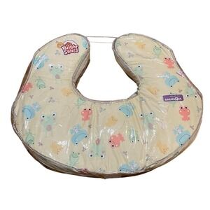 Bright Starts Mombo Baby Mom Support Pillow Comfort & Harmony Frogs Dots Yellow
